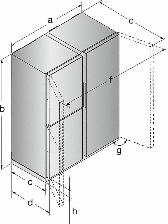 Схема встраивания для холодильника Miele KS 28423 D EDST/CLST новый с витрины
